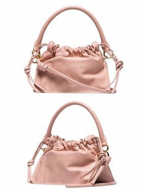 YUZEFI MINI BOM LEATHER TOP HANDLE PINK BAG - BRAND NEW